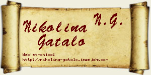 Nikolina Gatalo vizit kartica